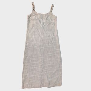 Vintage Liz Claiborne Lizsport Maxi Dress Womens S Petite Tan Tank Cottagecore